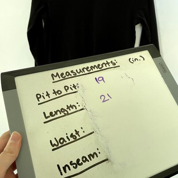 Lands' End black crewneck long sleeved top women's size MP cotton casual shirt - Picture 5 of 6